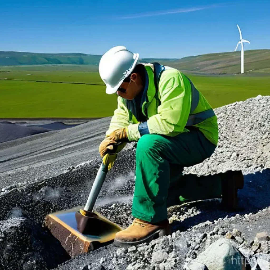 지구과학자 근무지 선택 팁 - **Prompt 1: Green Energy Geologist in the Field**
"A realistic and dynamic image of a male geolo...