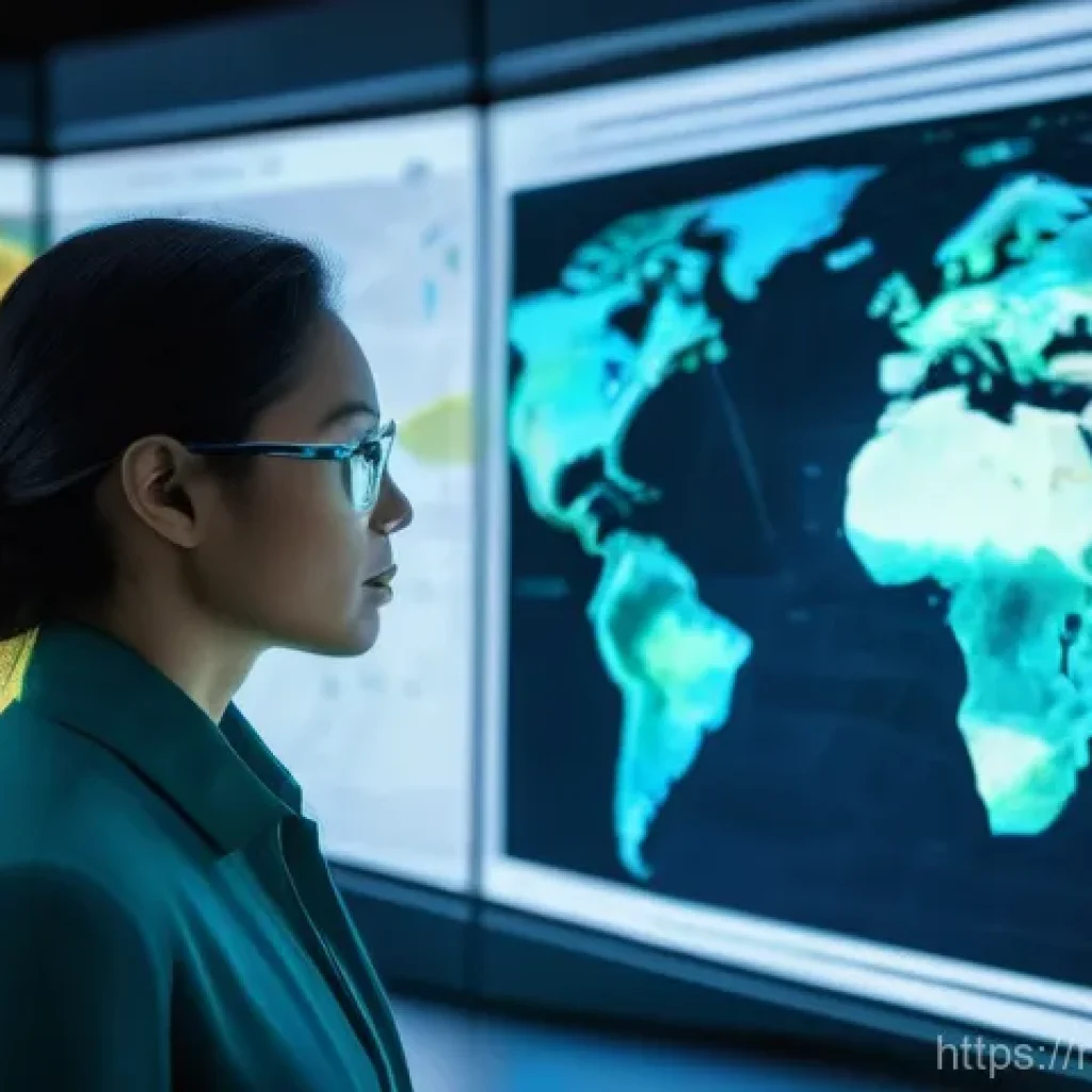 지구과학자 연구 기술 트렌드 - **Prompt: AI and Big Data in Geosciences**
"A brilliant, diverse female geoscientist, in her lat...