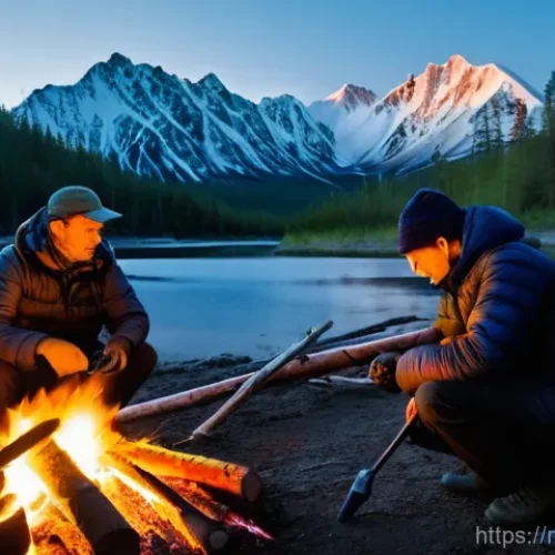 지구과학자 경력 관리 - **Prompt:** "A group of Russian geologists, both male and female, in their late 20s to 40s, are gath...