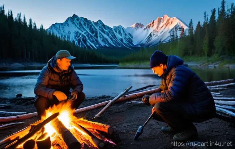지구과학자 경력 관리 - **Prompt:** "A group of Russian geologists, both male and female, in their late 20s to 40s, are gath...